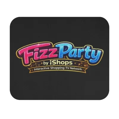 FizzParty by iShops Logo Mouse Pad — Colorful Gaming & Office Desk Mat